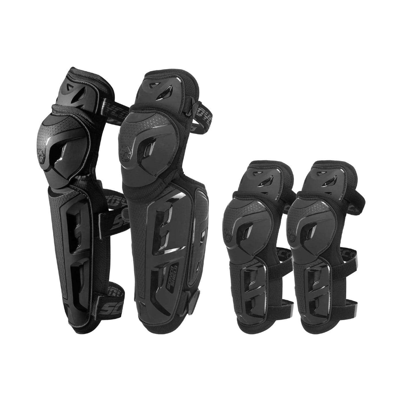 Scoyco Motorcycle Knee Guards for Men - CE Certified Motocross Knee and Elbow Pads Protection Armor with 360° Wing Design & Tri-Flex Hinge 45°-180° Anti-Slip 2-in-1 Adjustable Pads