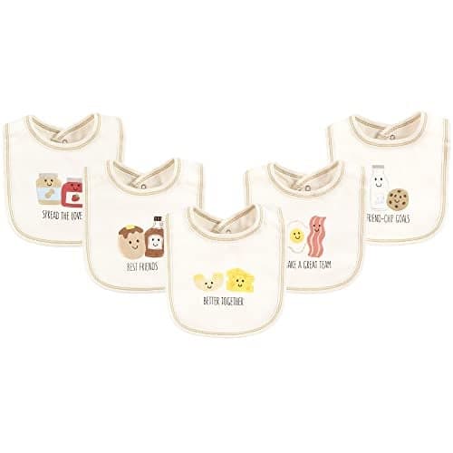 Touched by Nature Unisex Baby Organic Cotton Bibs, Fall Food, One Size