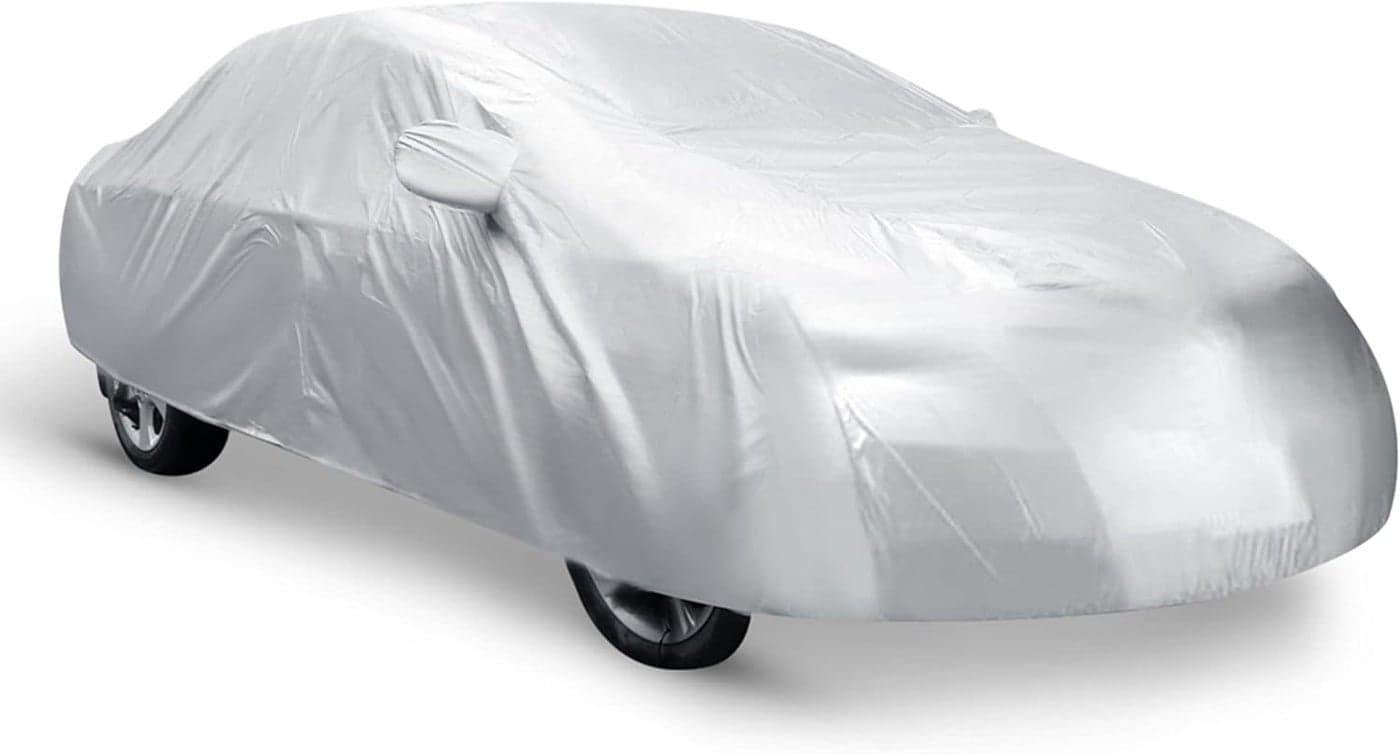 uxcell 3XL Waterproof Breathable Full Car Cover for Sun, Snow, Dust, and Rain Protection - 4.9x1.8x1.5M