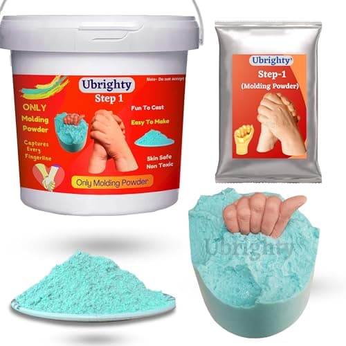 Ubrighty (only molding Powder 480 gm) for Hand and Foot molding Casting, molding Clay, Hand Impression Material for Couple Adult Parents Baby Kids new Born (ONLY MOLDING Powder)