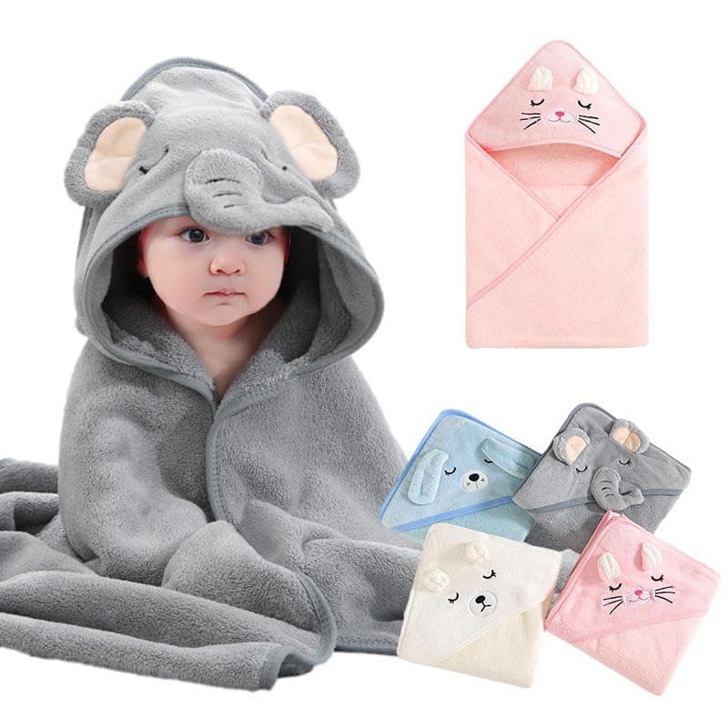 TERI BERI Baby Hooded Towel, Soft and Hypoallergenic Baby Bath Towels with Hood for Toddler Infant Newborn, Large and Absorbent Toddler Towels for Baby Boy Girl (31 x 31 inch) (Multicolor (Any one))