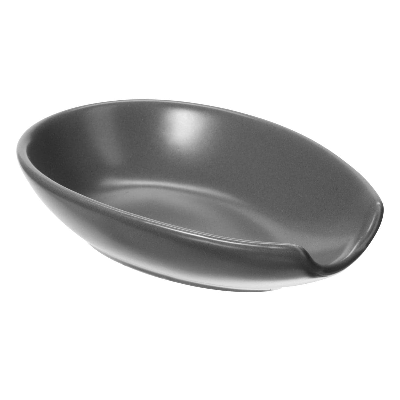 OGGI Spooner Ceramic Spoon Rest Spoon Rest for Stove Top Spoon Holder for Countertop Kitchen Decor for Counter Coffee Bar Accessories Gray