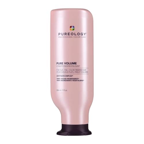 Pureology Pure Volume Conditioner - Enhances Volume and Movement, Lightweight Shampoo for Fine, Flat, Color Treated Hair, 9 Fl Oz