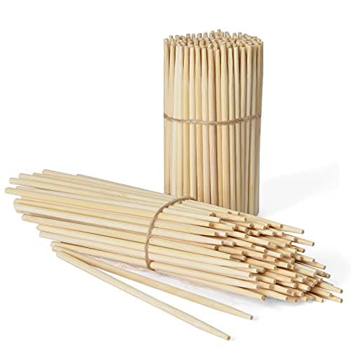 Natural Bamboo Skewers 10 Inch, Kids Friendly/True Semi Pointed, For Kabob Kebab BBQ Fruit Chocolate Fountain, Long Stir sticks 10", Size 4",6", 8" Available