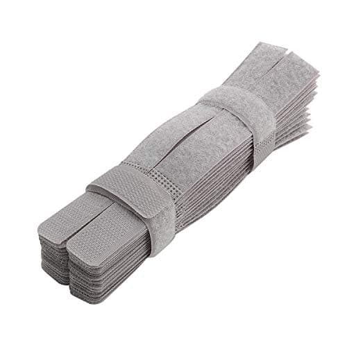 Pasow 50pcs Cable Ties Reusable Fastening Wire Organizer Cord Rope Holder 7 Inch (Grey)