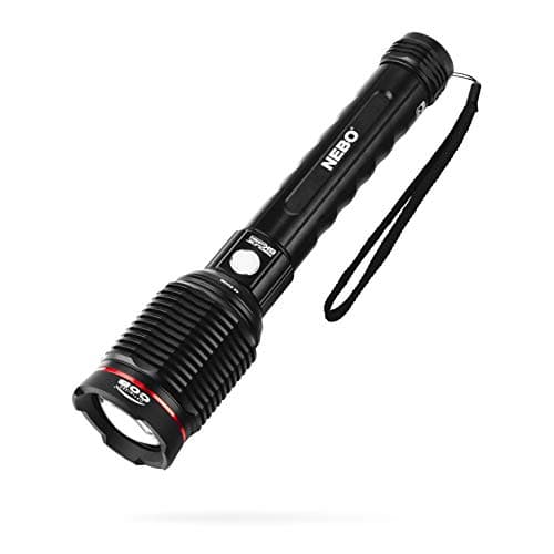 NEBO Redline 6K Rechargeable Flashlight | 6000 Lumens, 4 Light Modes, Durable Metal & Waterproof, Bright Tactical Light for Camping, Hunting & EDC, Includes Charging Cable