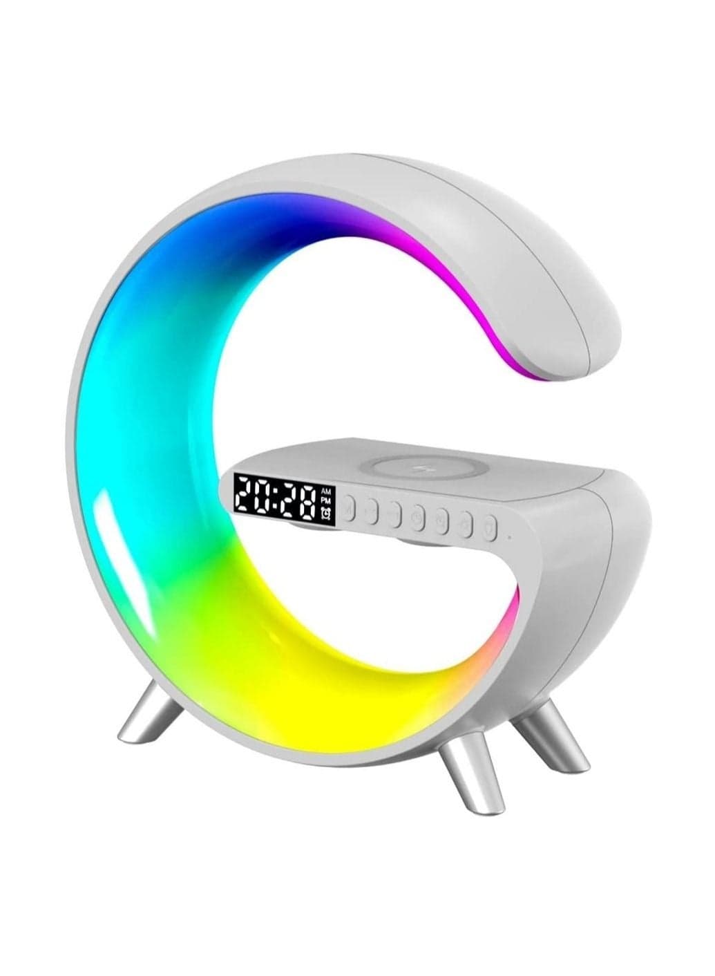 4 in 1 Multifunctional Wireless Charger - Light + Speaker + Digital Clock + 15W Wireless Charger with App Control