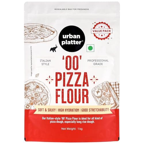Urban Platter '00' Pizza Flour, 1kg (Superfine Durum Wheat for Soft & Stretchy Dough | Professional-Grade | Maida-Free | Perfect for Homemade Pizza)