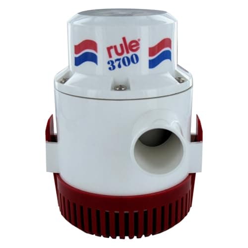Rule 14A-6UL, 3700 GPH Heavy Duty Bilige Pump, Non-Automatic 12 Volt, UL Listed 6 Foot Leads