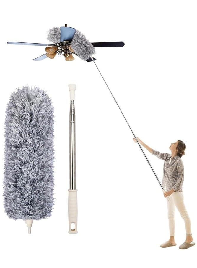 2.8M Extendable Duster – Microfiber & Cobweb Cleaner for High Areas