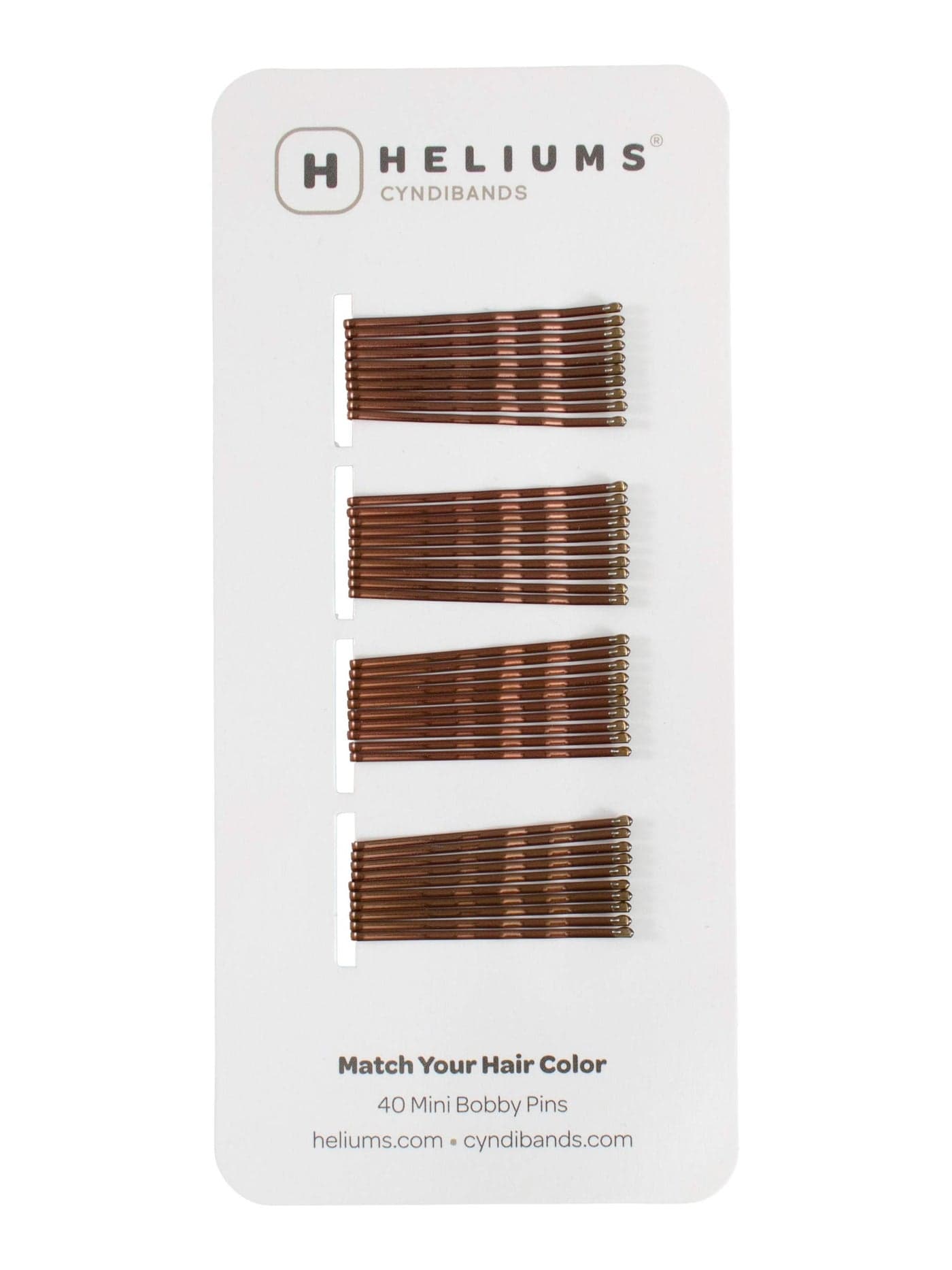 Heliums Mini Bobby Pins Brown 40 Pack 15 Inch Small Hair Pins For Thin Hair Kids