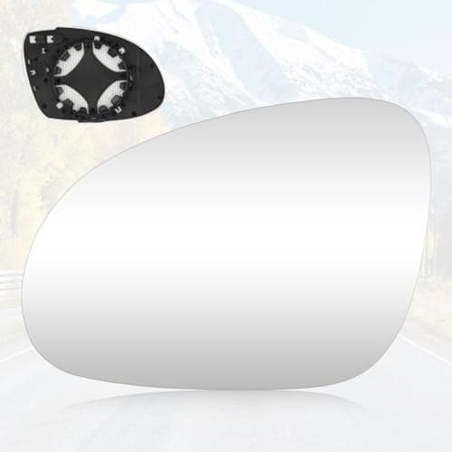 Youxmoto Driver Left Side Heated Mirror Glass Fit For VW EOS GTI RabbitFor Jetta Passat R32 2005 2006 2007 2008 2009 2010 wBack Holder fit 7M4857521D 7M3857521E