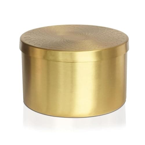 Pure Source India Brass Masala Storage Container for Dry Fruits, Candy, or as a Serving Bowl Decorative, Rustproof & Durable Container (500 ML GOLD)