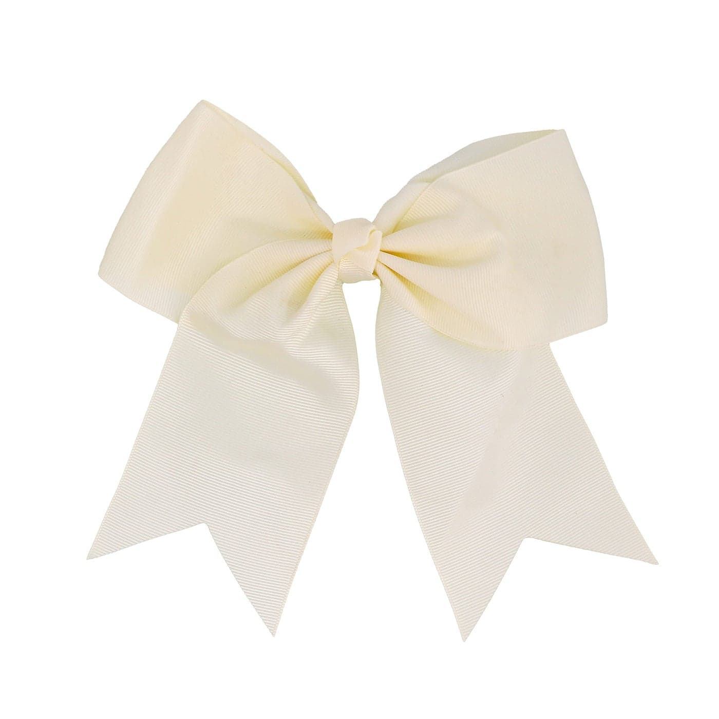 Jumbo Bow Clip with Tails Ivory