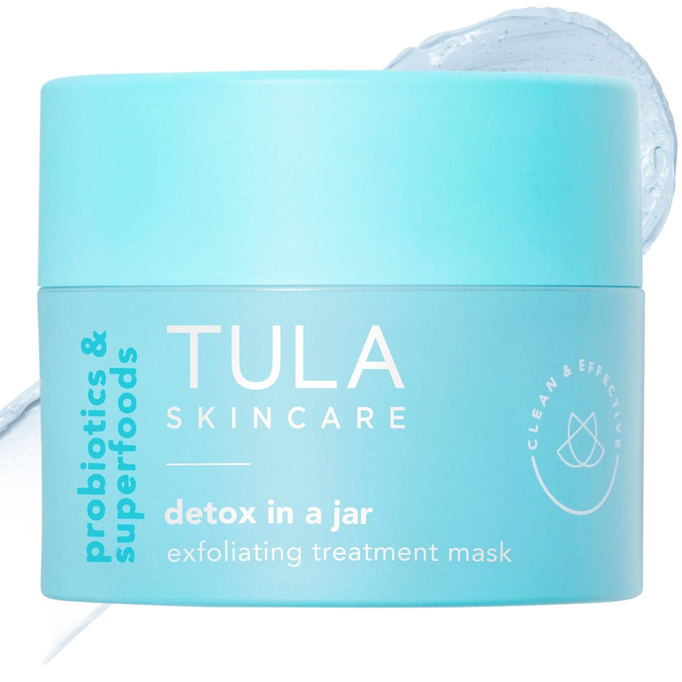 TULA Skin Care Detox in a Jar Exfoliating Treatment Mask with Hydrating Vitamin E Soybean Oil and Bentonite Clay 17 oz