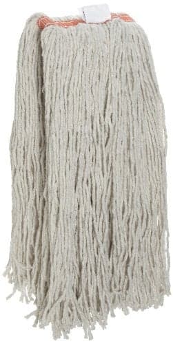 Rubbermaid Commercial Products Cut End Cotton Mop Head ReplacementRefill 32Ounces White Heavy Duty Cotton Industrial Wet Mop For Floor Cleaning OfficeSchoolStadiumRestaurant