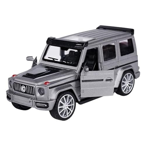 FunBlast Die-Cast Metal Car for Kids – Realistic Pull Back Toy Car with Openable Doors, Sturdy Metal Body, Mini Vehicle Toy for Boys, Birthday Gift for Kids 3+ Years (Grey)