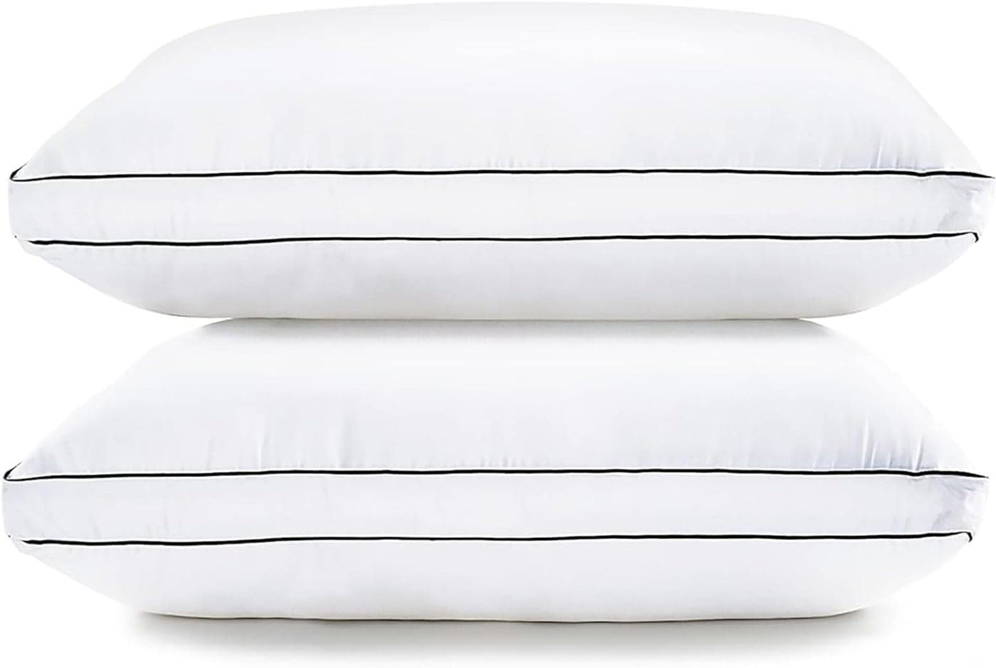 LANE LINEN Bed Pillows King Size Set of 2 20x36 Soft Gusseted Pillow for Back Stomach or Side Sleepers Hotel Quality Down Alternative King Pillows 2 Pack White