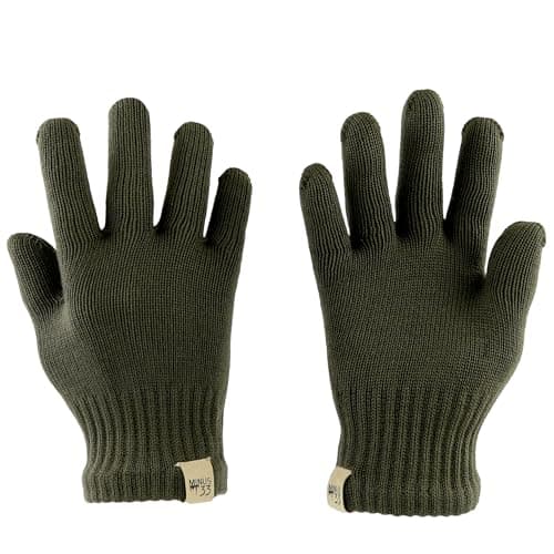 Merino Wool Glove Liner - Warm Base Layer - Ski Liner Glove - 3 Season Wear - Multiple Colors and Sizes - Olive Drab - Medium