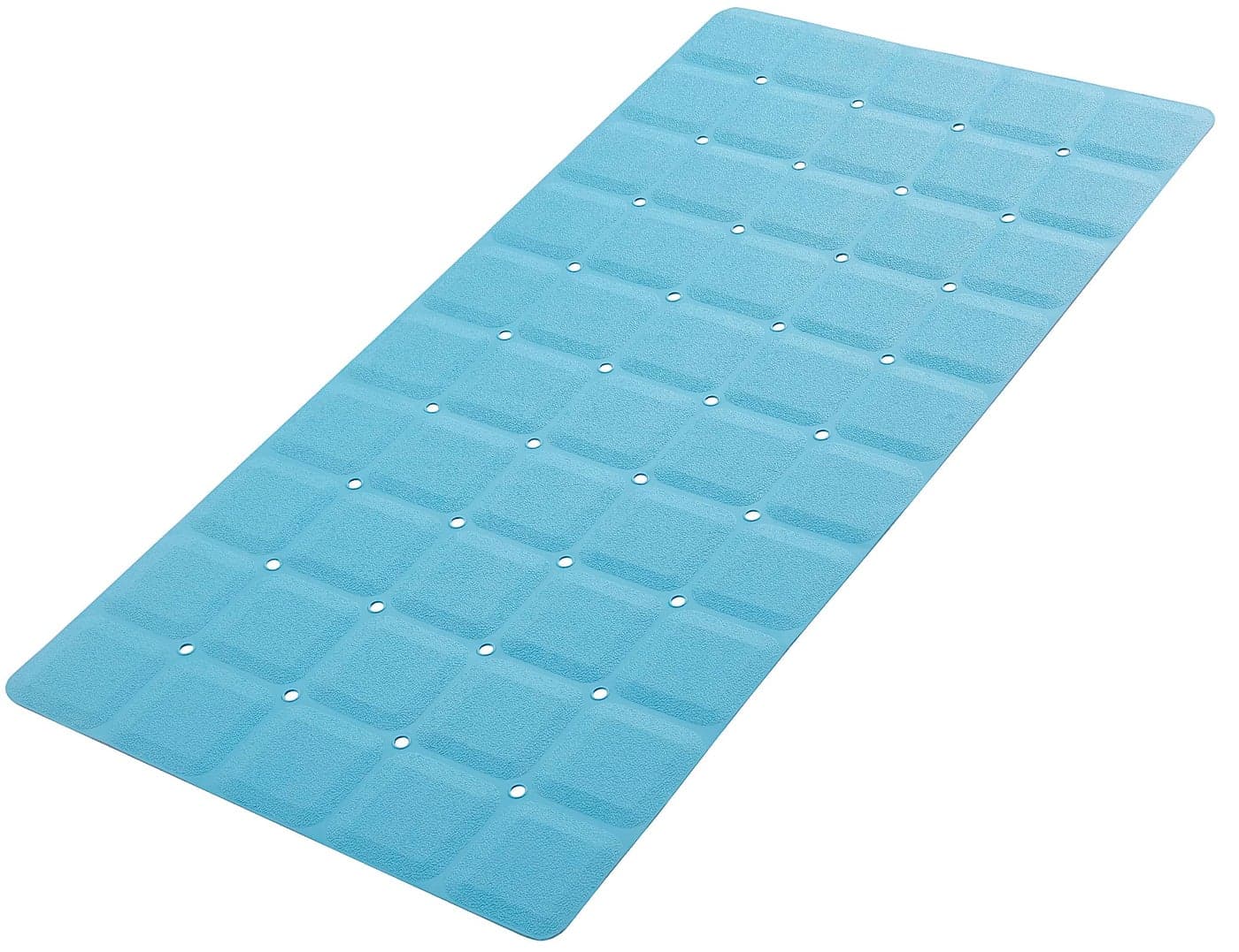 Webos Foldable Silicone Bathtub Mat Jumbo Size Heavy Duty Safety Bath Mat for Tub Without Suction Cups Non Slip Bath Shower Mat for Textured Reglazed Refinished Tub Blue 358 x 177