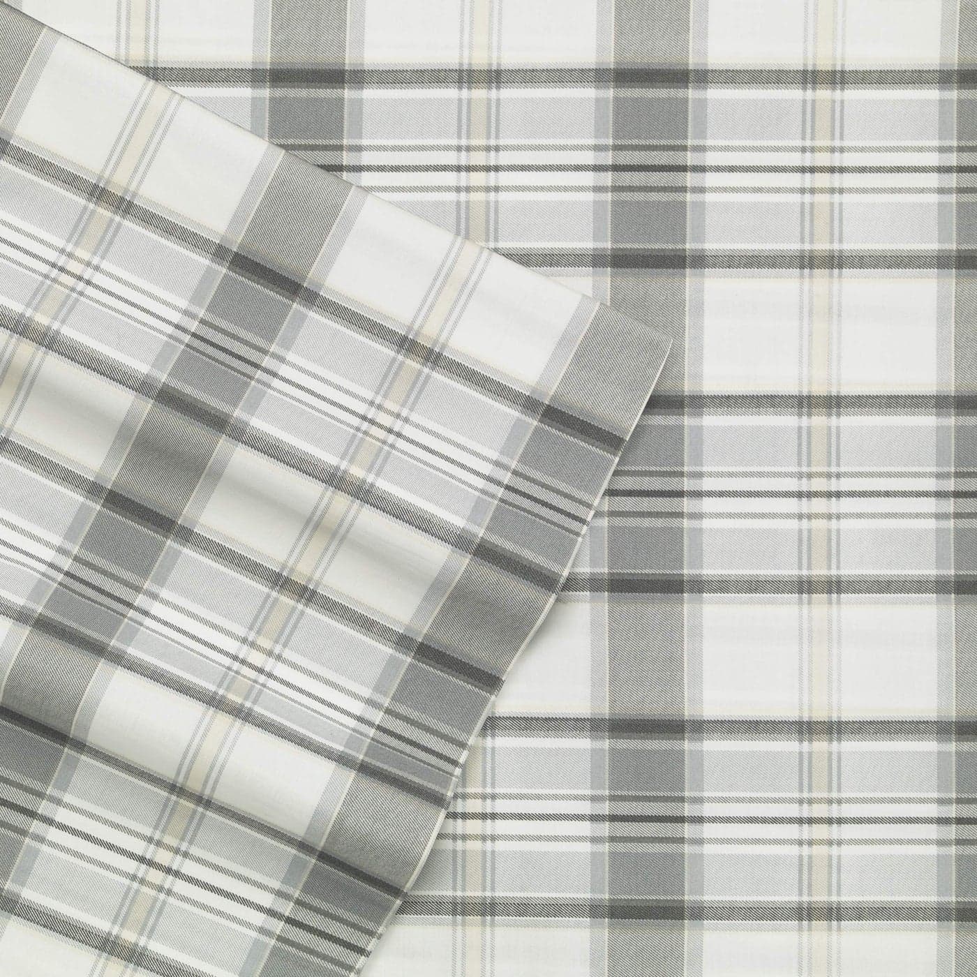 Eddie Bauer Full Sheets Cotton Percale Bedding Set Crisp Cool Home Decor Chinook Grey Full