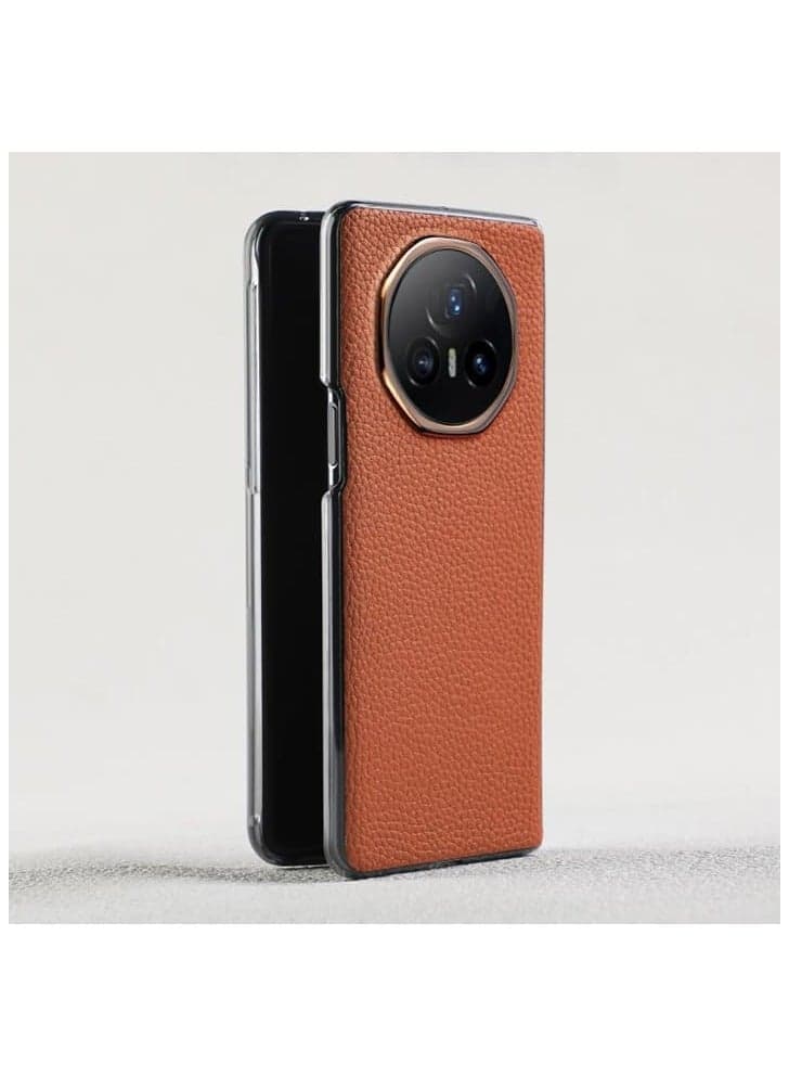 Luxury Leather Case Compatible with Honor Magic V3 High End Leather Ultra-Thin Front and Rear Double Shell Protective Cover For Magic V3