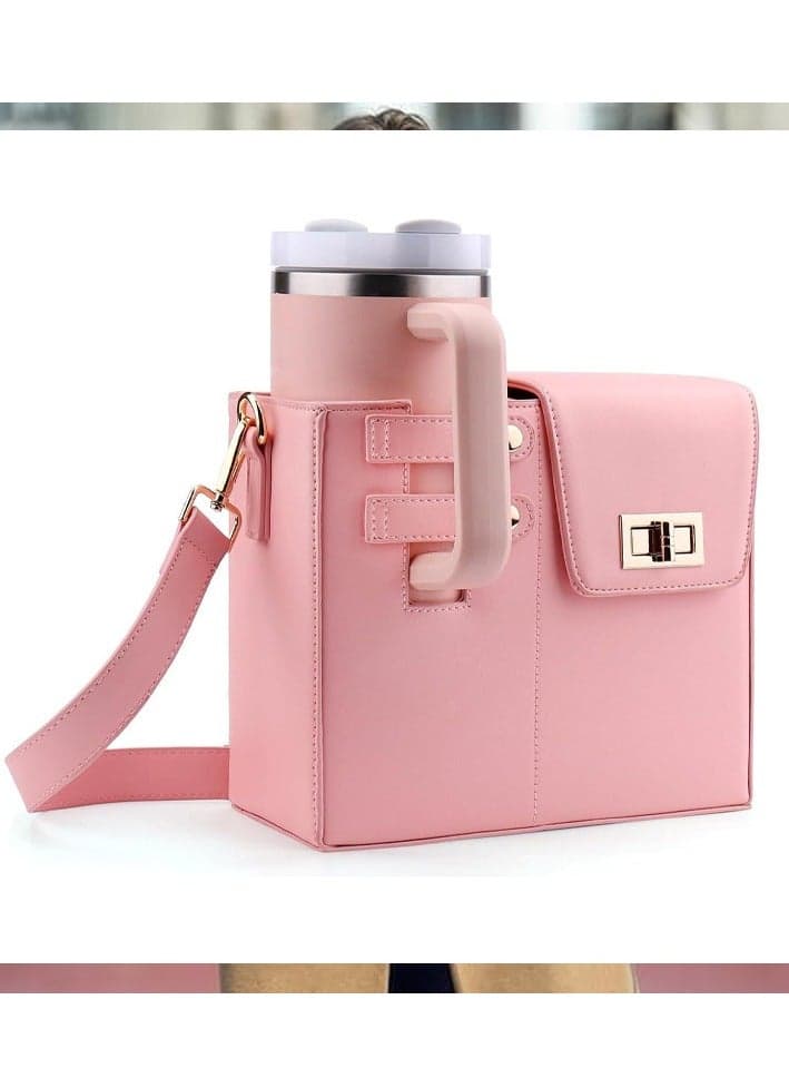 Adjustable Crossbody Bottle Holder Storage Bag with Detachable Strap, Compatible with Most Water Bottles, Versatile Pouch for Outdoor Use - Durable Material, Innovative Mounting Design for Various S