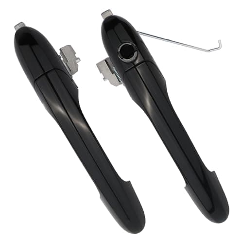 APPERFiT Exterior Door Handles with Key Hole Black for Left Driver Right Passenger Side Compatible with Fiat 500 20122018 Door Parts Replaces 68069943AC 68069942AC