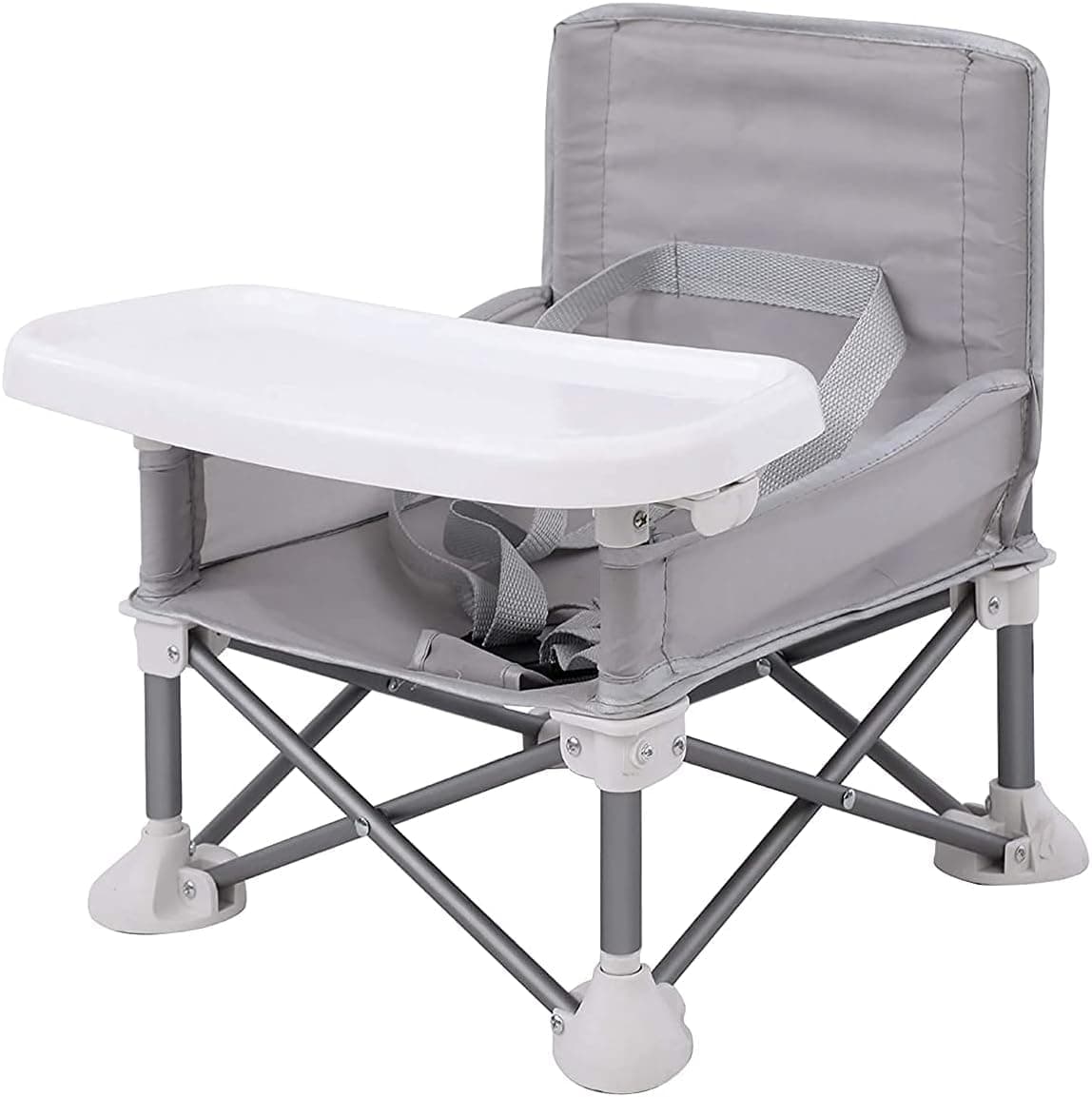 Olpad Baby Seat Booster High Chair - Space Saver Toddler Booster Seat - Portable Folding Booster Feeding Chair - Safety Belt/Food Tray/Travel Bag