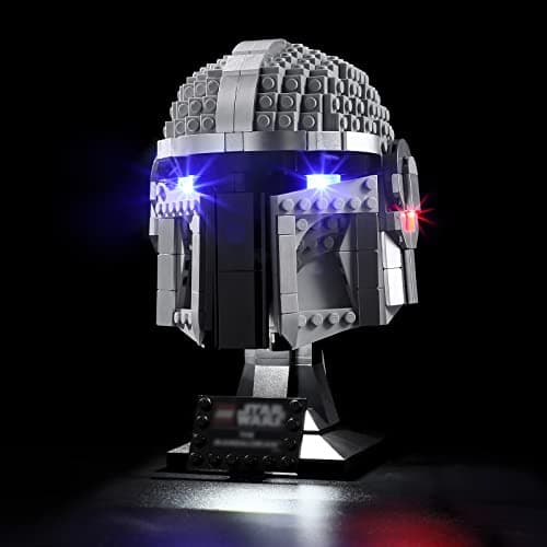 BRIKSMAX Led Lighting Kit for Star Wars The Mandalorian Helmet Compatible with Lego 75328 Building Blocks Model Not Include The Lego Set
