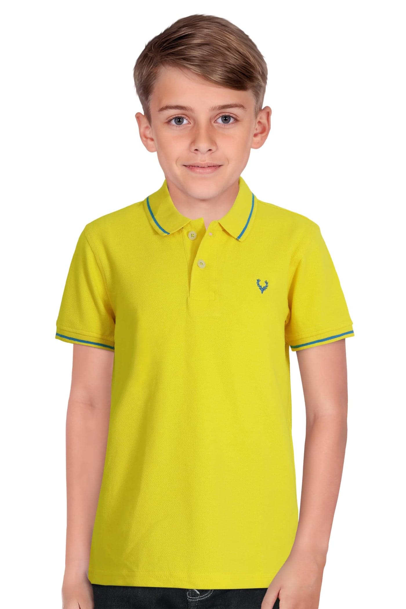 Allen Solly Boys Regular Fit Polo Tshirt(ABKPCRGBJ59888_Light yellow9-10 Years)