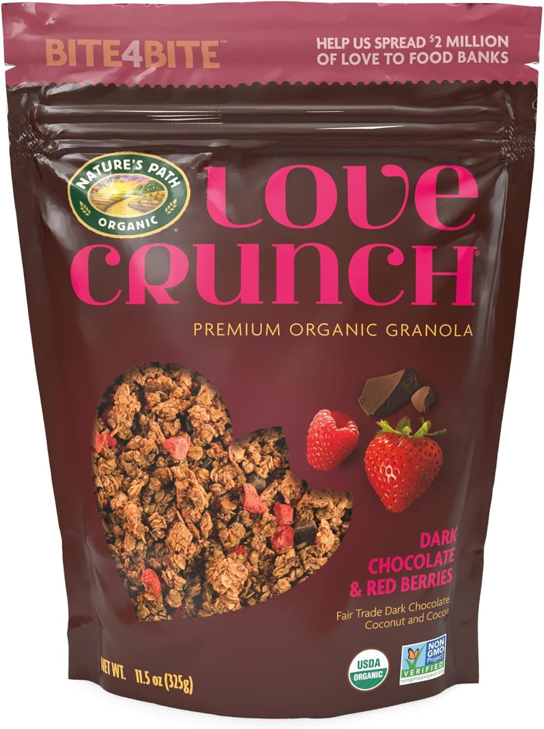 Love Crunch Dark Chocolate & Red Berries Granola
