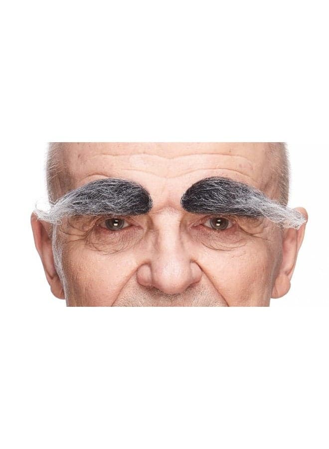 Self Adhesive, Novelty, Realistic, Fake Eyebrows, False Facial Hair, Costume Accessory for Adults Medium Salt and pepper 143-LF