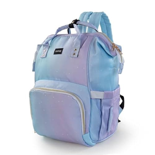 LuvLap Multifunctional Waterproof Diaper Bag for Mothers for Travel, Mother Travel Bag, Premium Oxford Waterproof Material, Large storage capacity with 15 pockets, Stars (all over print)