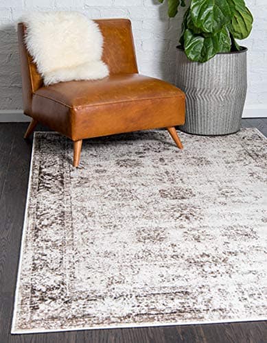 Unique Loom Sofia Collection Area Rug Casino 4 1 x 6 1 Rectangle Beige Tan