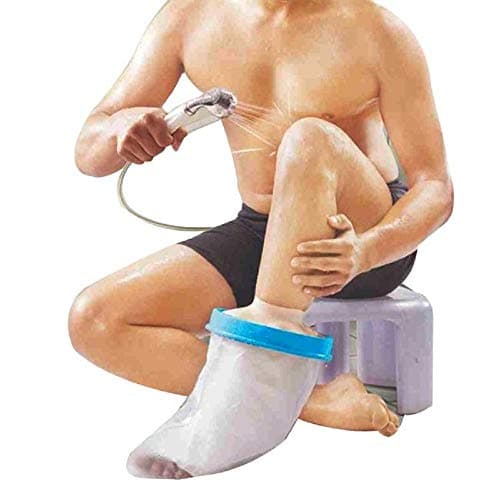 Dyna Cast Protector | Adult Foot & Ankle | Water-Proof Foot & Ankle Cover | For Shower and Bath | Keeps Plaster Cast, Wounds and Bandages Dry | Reusable (Adult foot and ankle)…