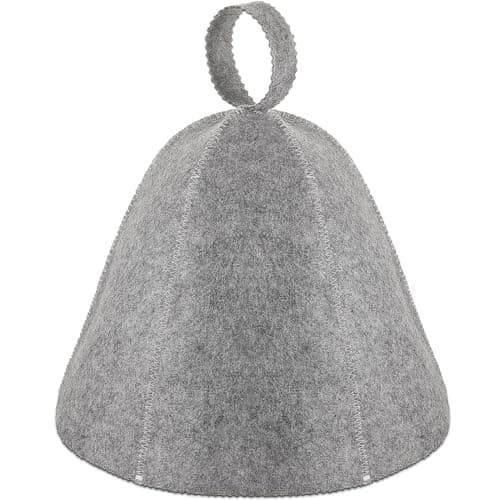 JaGely Sauna Hat for Men Women Sauna Hat Vaporarium Cap Russian Banya Cap for Bath House Accessories(Gray,1 Piece)