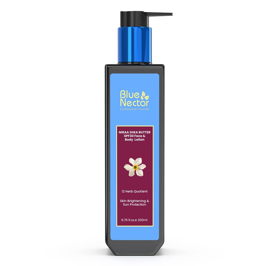 Blue Nectar SPF 30 PA Body Lotion with Body Butter for Women Men Plant Based Sunscreen Body Lotion for Women for UVAB Sunlight Protection for Glowing Skin 200ml