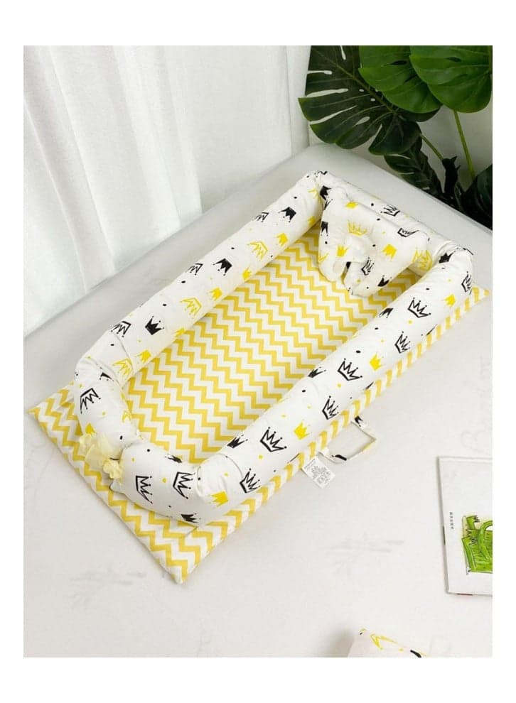 Pure Cotton Portable Baby Crib With Removable and washable Crown (without quilt)