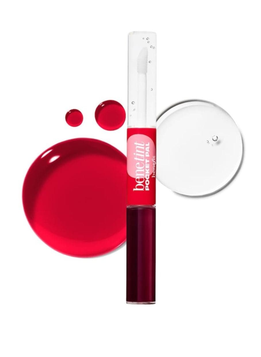 Benefit Benetint Pocket Pal Dual-Ended Longwear Lip Stain & Gloss Original Rose – Rose-Tinted Lip Stain & Clear Gloss, Long-Wearing 2-in-1 Formula, 2.6 mL