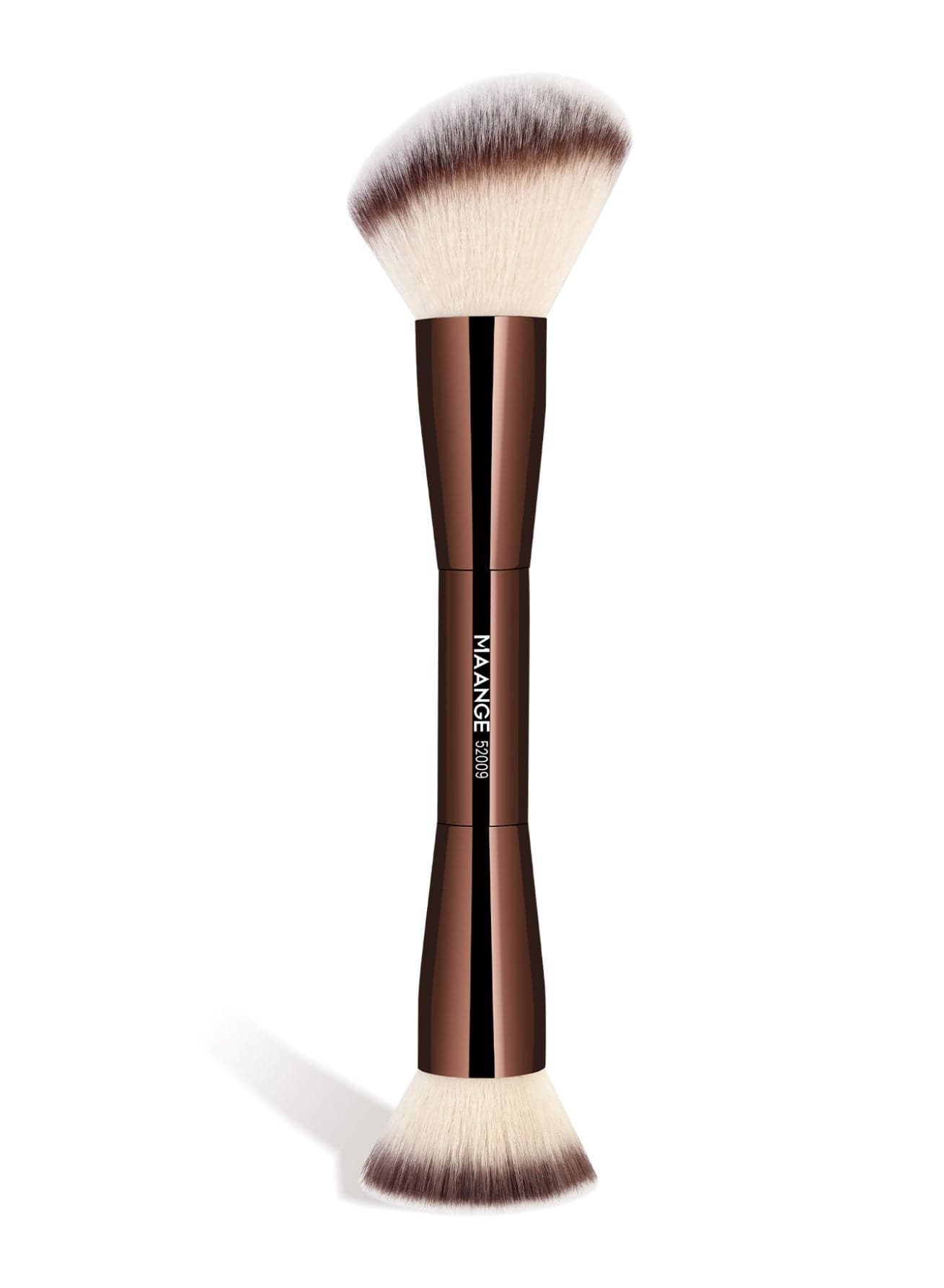Foundation Makeup Brush, Double Ended Makeup Brushes, Applying Liquid or Powder, Blush, Cream, Primer, for Contouring Blending Foundation Blush Brush Brown
