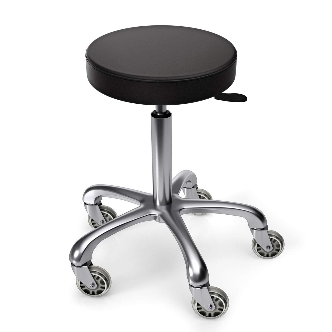 TASALON Adjustable Rolling Stool Swivel Workbench Stool for Kitchen Salon Spa More Black