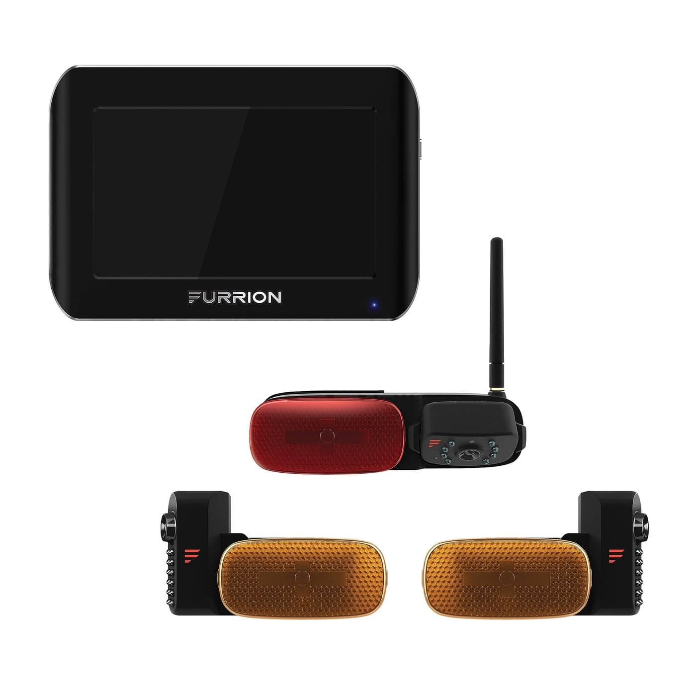 Furrion Vision S Wireless RV Backup Camera System with 7Inch Monitor 3 Cameras 1 Rear 2 Side Cameras Infrared Night Vision WideAngle View HiRes Waterproof FOS07TAEM