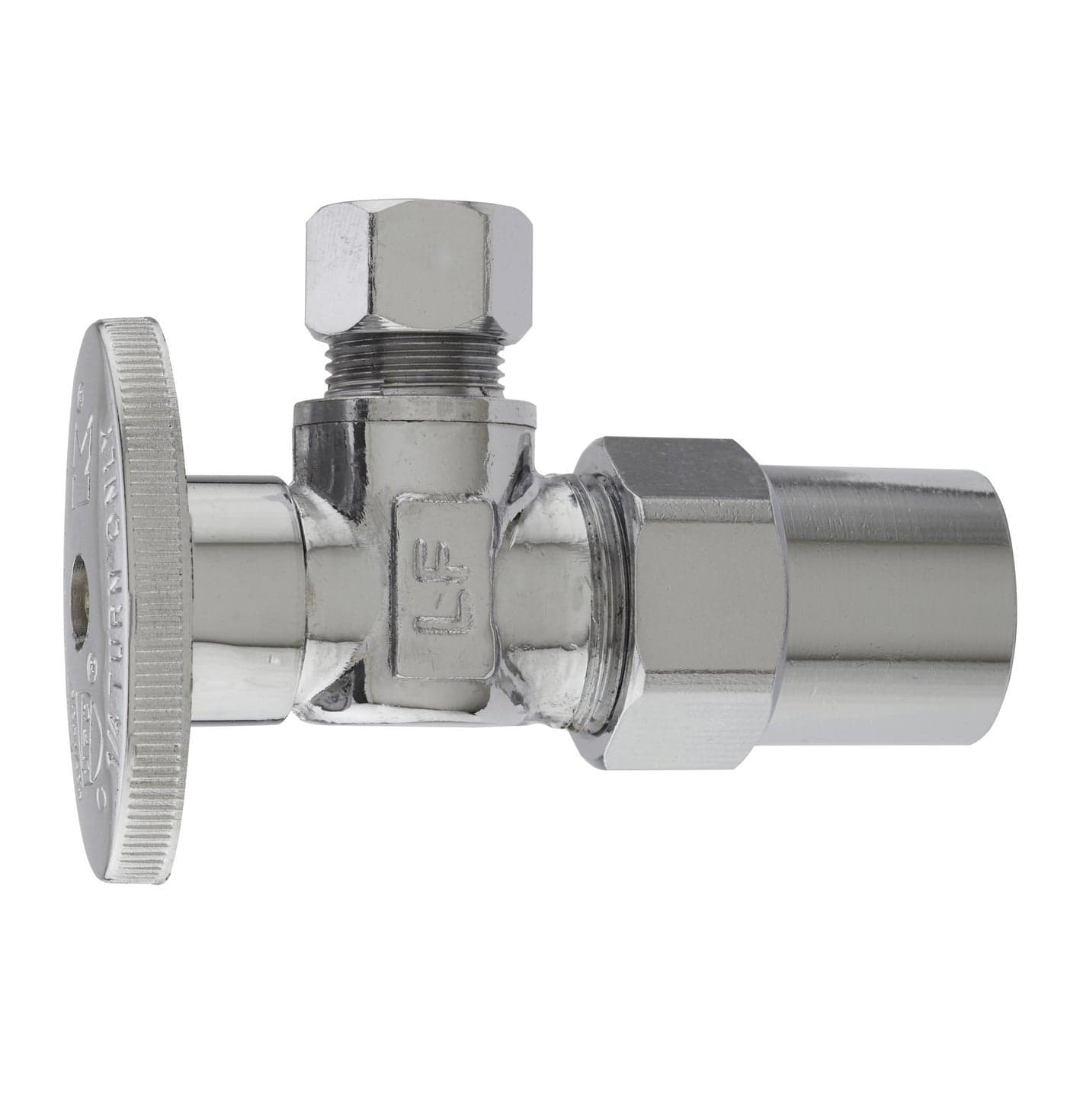 Keeney PP20321LF 12 Nominal CPVC 38 OD Lead Free Quarter Turn Angle Trans Valve Brass