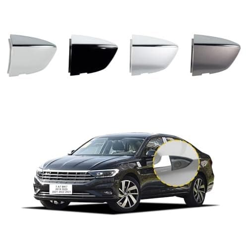 Goholy Car Exterior Door Handle Cap Compatible with VW Jetta 7 A7 mk7 2019 2020 2021 2022 2023 17A837879 17A837880 Door Handle Cover Accessories Lock Cap Pure White with Electroplating