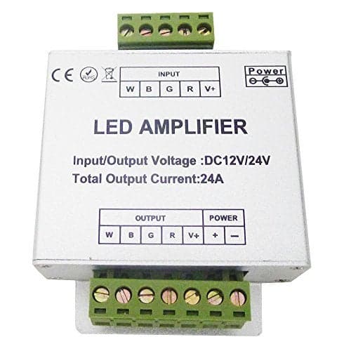 LEDENET 4CH Channels Amplifier 24A 12V/24V Data Signal Repeater Circuit Aluminum Shell for RGBW LED Lights Strip LED Module Strip Lights
