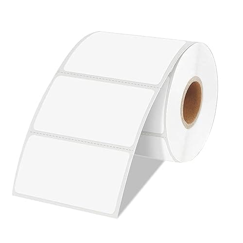 Yeachlaing 2×3 Inch White Removable Thermal Labels,Waterproof Thermal Label,300 Sheets per Roll with Perforated Lines