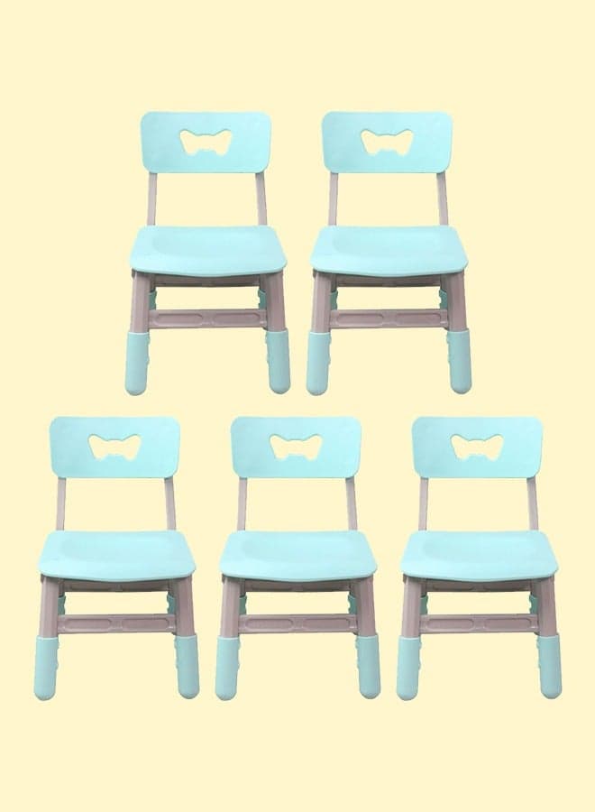 5-Piece Mint Green Adjustable Height Conference Chairs