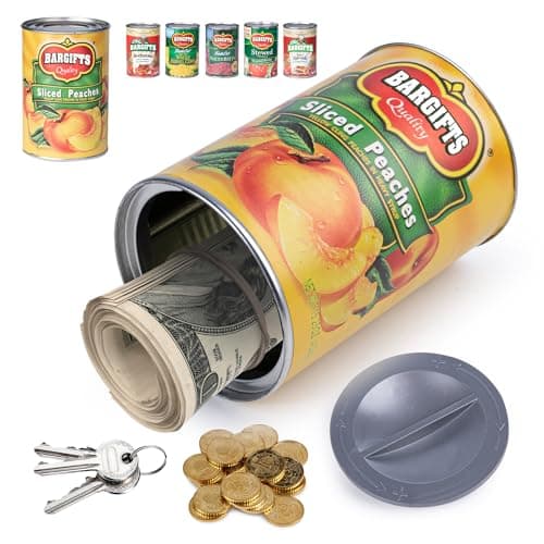 BarGifts Hidden Safe Fake Can with Hidden Compartment, Hidden Storage Keep Your Valuables Safe Like Money, Keys, and Jewelry- Peach