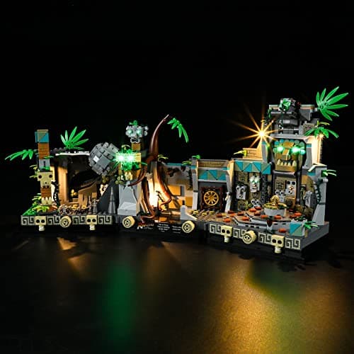 GEAMENT LED Light Kit Compatible with Lego Temple of The Golden Idol for Indiana Jones 77015 Model Set Model Set Not Included